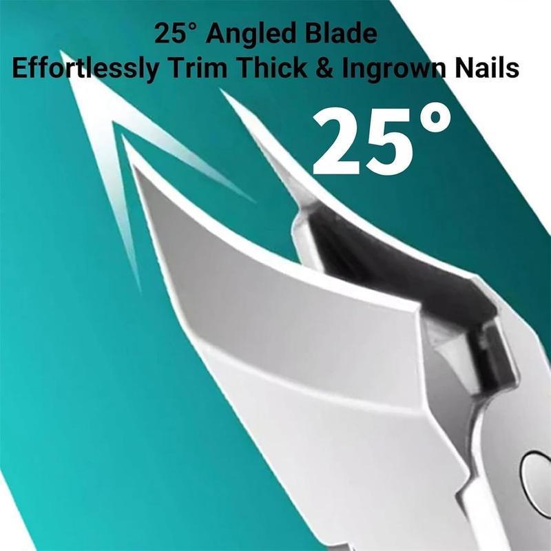 【Freeship】Five Sets of Eagle Beak Beveled Nail Clippers: Household Multifunctional Large Opening Anti-Splash Nail Clippers Set of High-Grade Thick Hard Manicure Clippers. Green