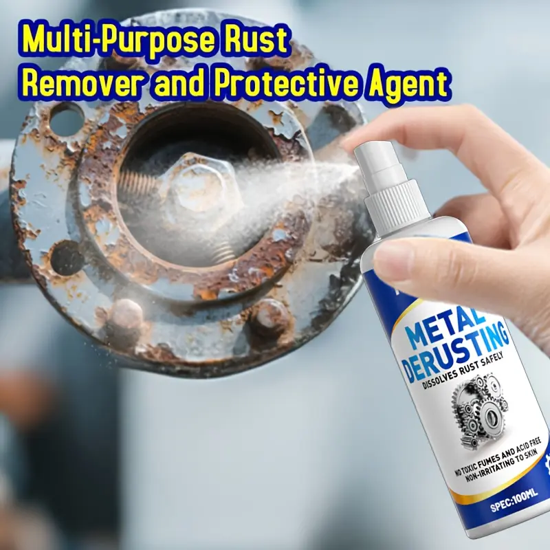 This metal parts rust-preventing and refinishing spray polishes and restores shine, suitable for polishing and repairing household metal parts. A simple press of the nozzle removes all powder residue.
