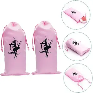 Dance Shoes Storage  Bag Portable Ballet Organizer Handbag Bags Pouches Satin Ballet Shoe Hanging Multifunctional Storage Bag