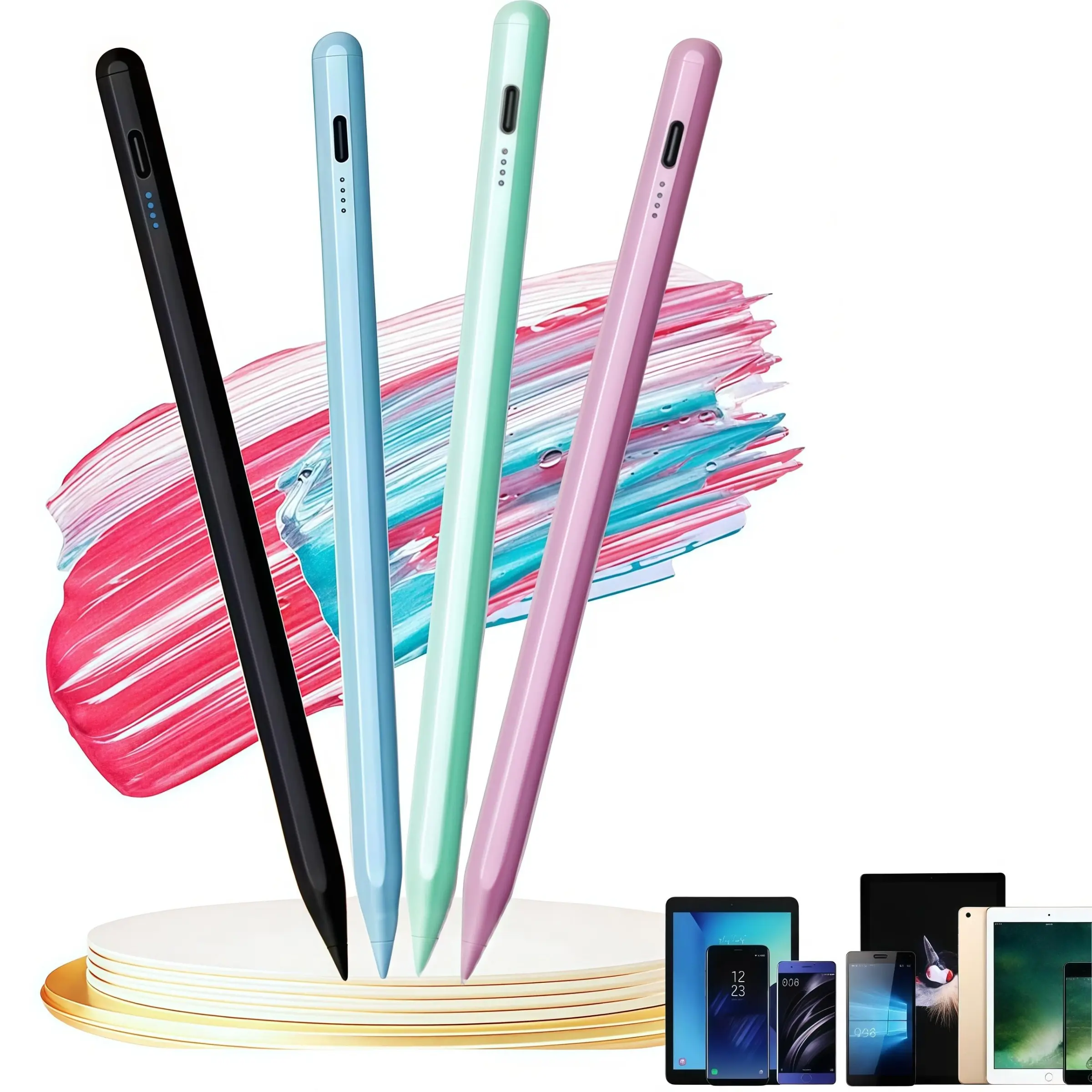 Universal Touch Stylus Pen, USB Rechargeable Stylus Pen, iPad Stylus Pen, Precise Writing and Drawing Touch Screen Pen for Phones and Tablets
