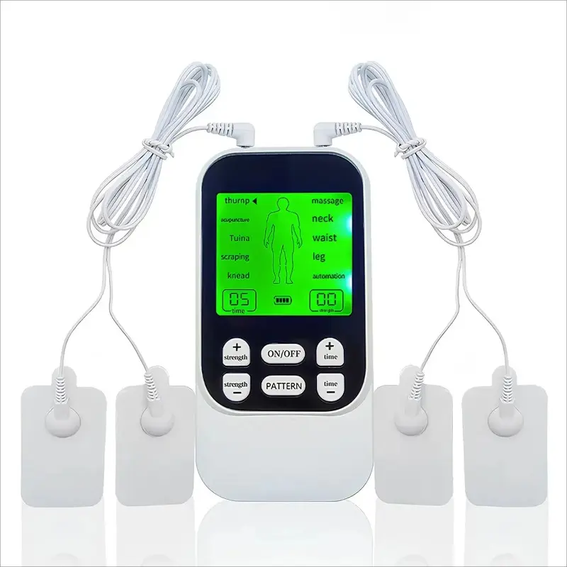 Unisex Dual Channel Body Massager with Pads, Compact PVC Device for Self Care, USB Rechargeable with 10 Modes & 30 Levels, Usb Rechargeable Massagers, Massagers For Body