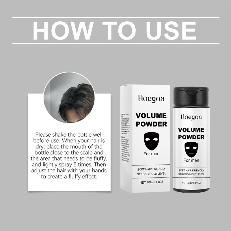 Men’s and Women’s Wash-Free Oil Control Texture-Enhancing Styling Powder – Instantly adds texture and volume, featuring all-natural ingredients, strong hold, wash-free high volume, gentle cleansing.Ideal for daily hair styling care for both men and women