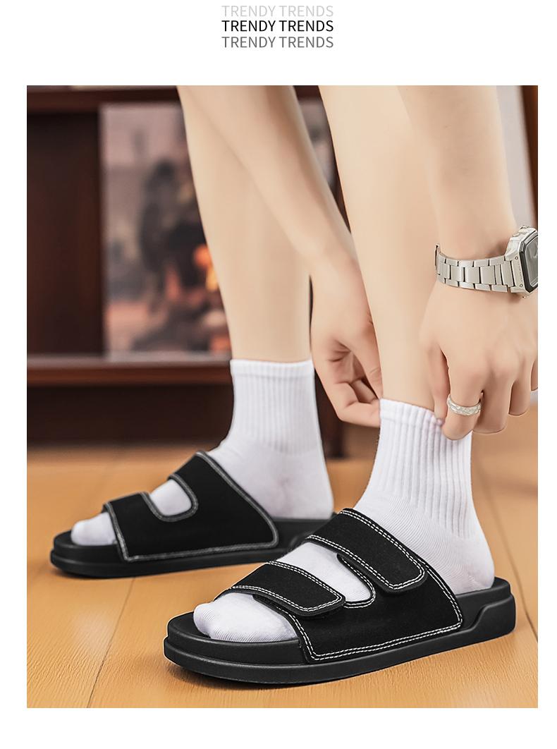 Men's Summer Slippers Outdoor Beach Sandals Breathable Anti - slip Sports Flip Flops High Trendy