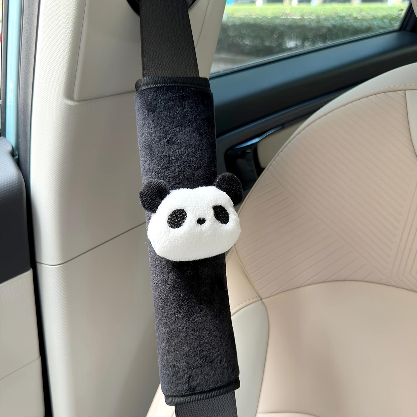Cute Panda Design Car Seat Belt Shoulder Pad, Creative Car Seat Belt Shoulder Protector, Car Interior Decoration Accessories for Women & Girls