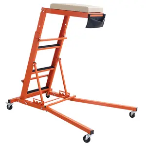Automotive Engine Creeper - Adjustable Height, Foldable Design with Thick Padded Deck, Heavy-Duty Capacity for Home Garage & Workshop Repair. Versatile for Trucks & Auto Maintenance, Topside Use, Comf