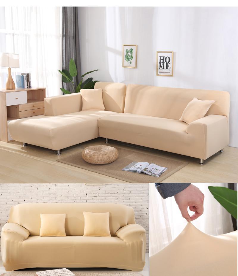 solid corner sofa covers couch slipcovers elastica material sofa skin protector for pets chaselong cover L shape sofa armchair
