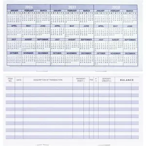 20 Pack Checkbook Register, Check Registers for Personal, Blank Ledger Transaction Registers for Personal or Business Bank, Check Register Book for Checking and Saving Account, Deposit and Credit Card