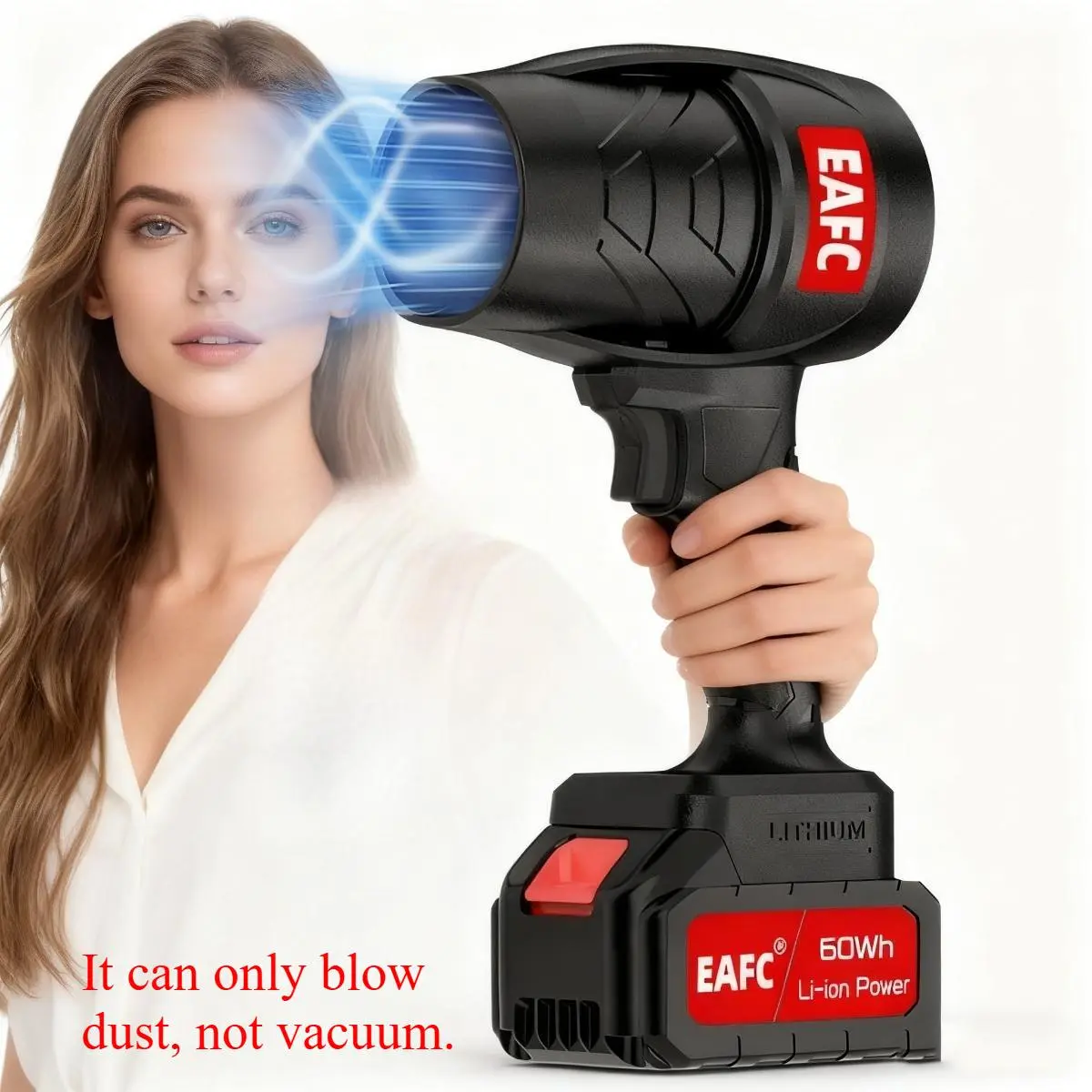 EAFC 70MM Wireless Handheld Compact Car Turbine Blower, 350W Powerful Electric Jet Fan with Adjustable Speed for Cars Interior Care & Snow Removal