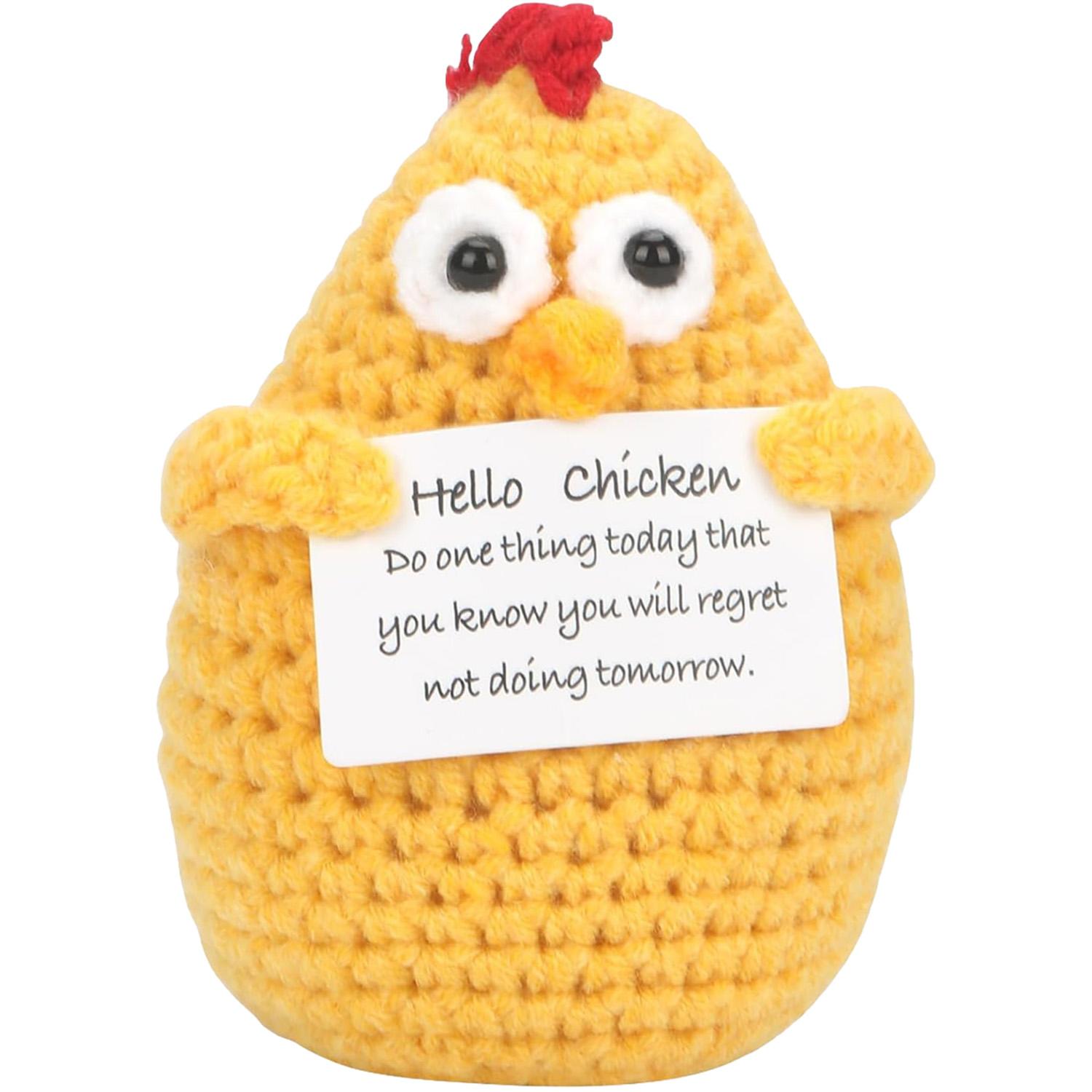 Looking for a funny and heartfelt gift? This Emotional Support Nuggets crochet chicken is exactly it! Handmade positive cheer up decor, cute tiny chicken plush ideal for birthday presents and emotional support. Small in size but huge on love andgood vibes