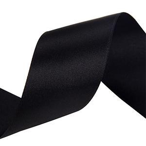 Color Faced Black Ribbon 1-1/2" Wide 50-Yards Long Perfect for Wedding, Crafts, Bow, Sewing, Gift Package Wrapping and Projects