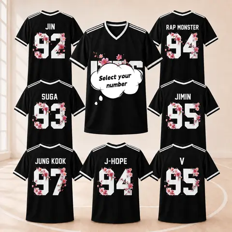 KPOP Idol 2026 Concert Football Jersey, 97 95 Select Your Number, Athletic Tee Concert Outfit for Men and Women, Gift for Fans