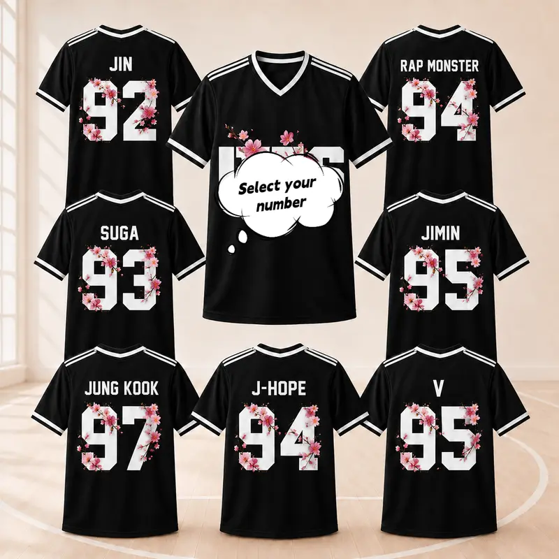 KPOP Idol 2026 Concert Football Jersey, 97 95 Select Your Number, Athletic Tee Concert Outfit for Men and Women, Gift for Fans