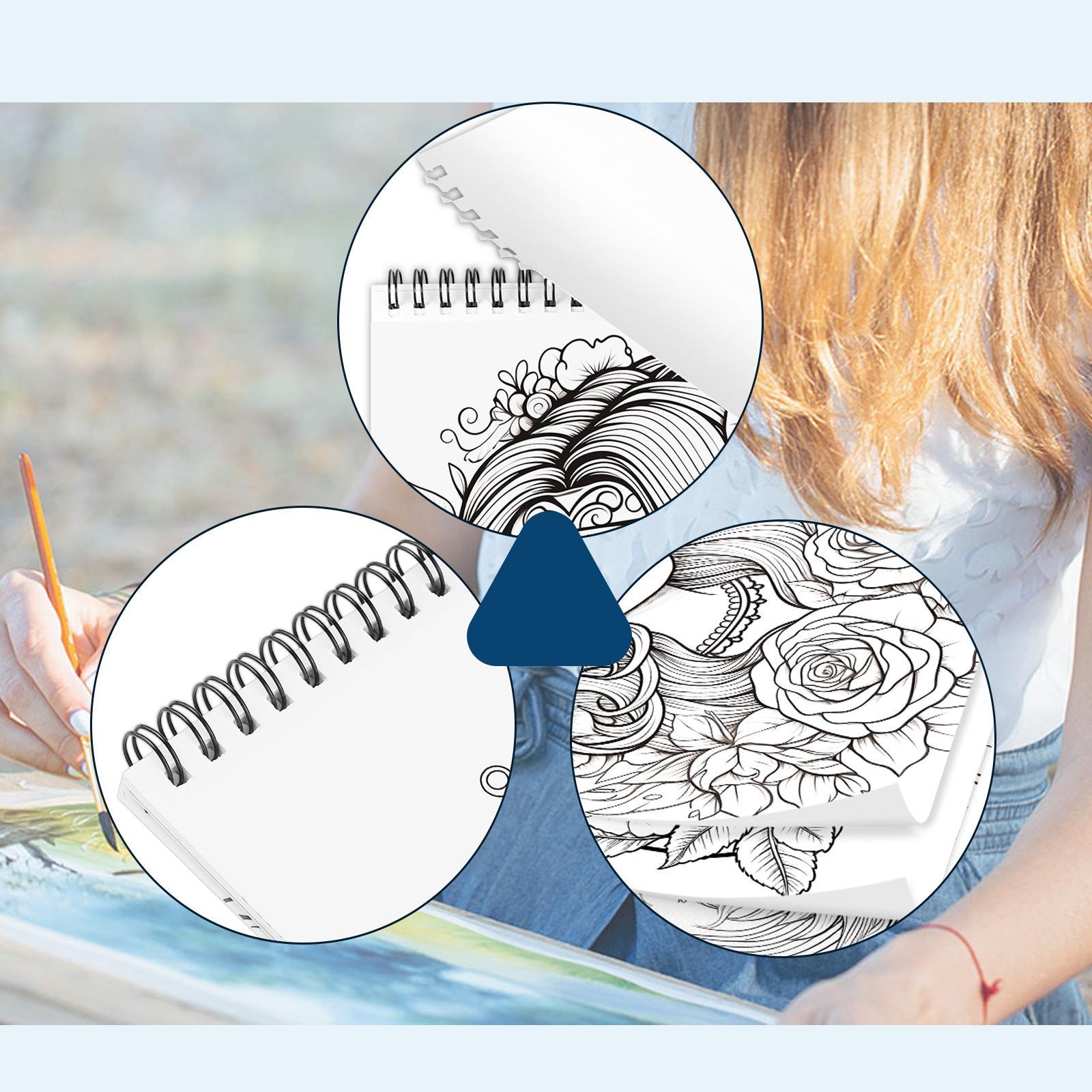 Sugar Skull Coloring Book, 24 Pages Thick A4 Paper, 11.22 X 8.26 Inches, Single Sided, Yo Spiral Binding, Perfect Gift for Holidays