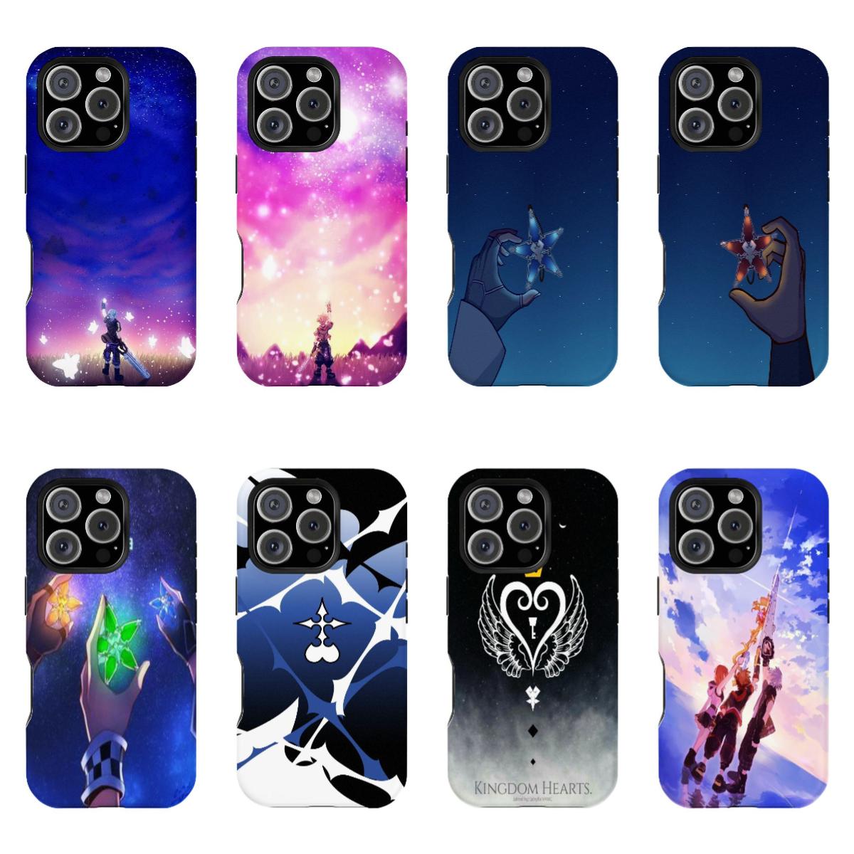Kingdom Hearts Double-layer durable phone Cases For iPhone 17 16 15 14 13 12 Promax Pro Plus, hard shell protection ,Unique design,best Gift