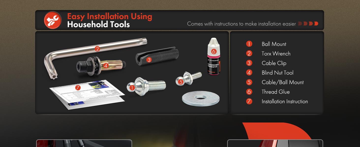 THE WELL KEPT Tailgate Assist Shock Strut Replacement for Dodge Trucks Ram 1500 Ram 2500 Ram 3500 2002-2009