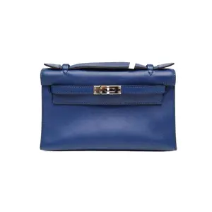 Pre-owned HERMÈS HERMES MINI KELLY Generation 1 22CM Bleu Saphir P226764750