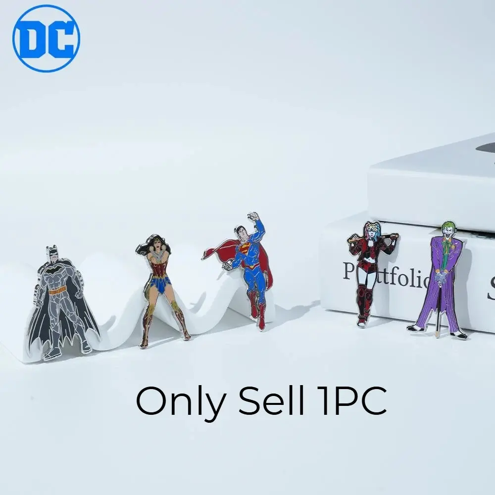 DC Pins Officially Licensed Film Characters, Batman Wonder Woman Superman Harley Quinn The Joker Brooches, Alloy Brooch Pin, Durable Metal Pins, Novelty Couples Gifts, Collectibles for Fans