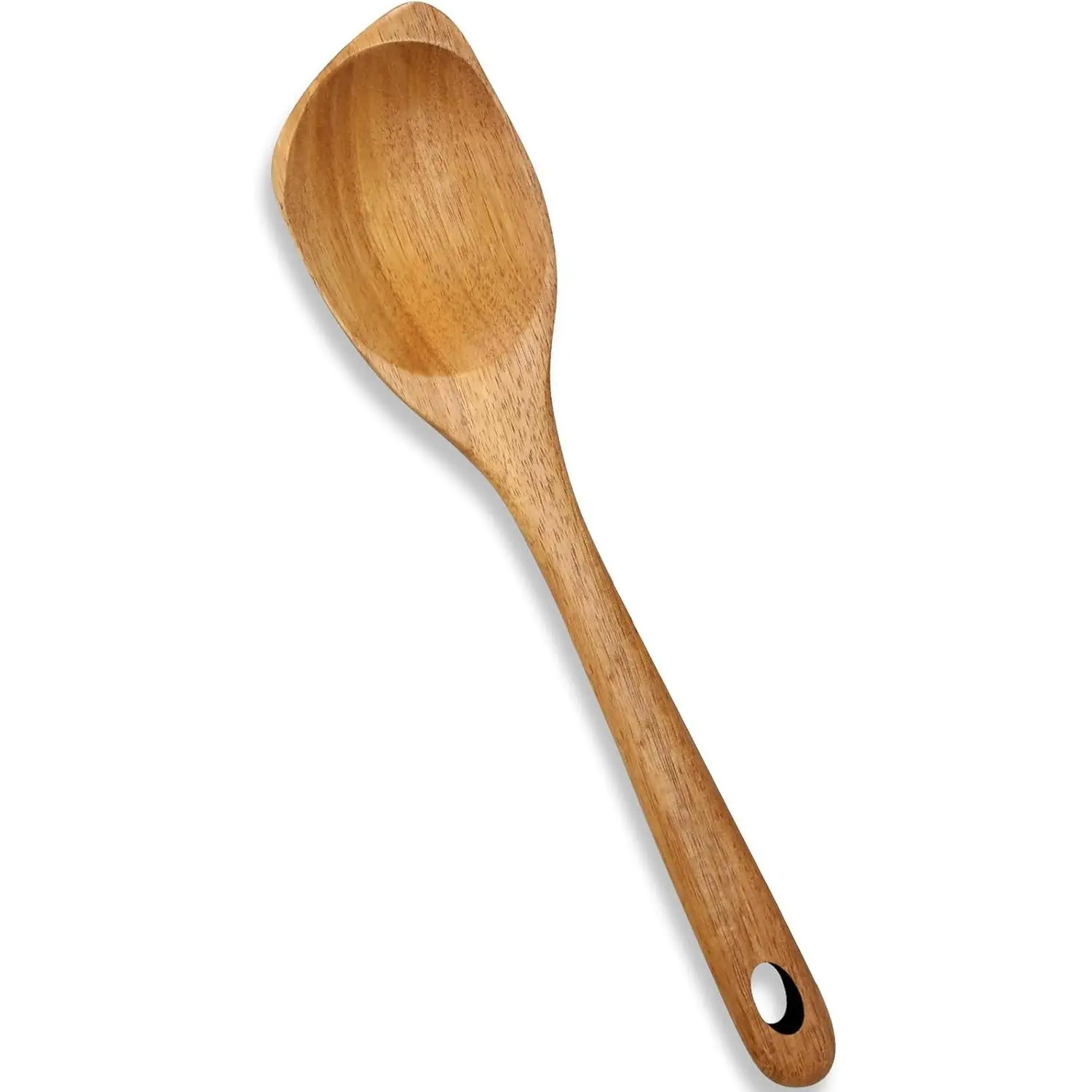 Wooden Spoons for Cooking Spatula Non  Acacia  Kitchen Utensils |  Large Cooking Spoon for Mixing Serving Non Stick  Kitchen Utensils Big Corner Stirring Spoon Long Handle Spatula