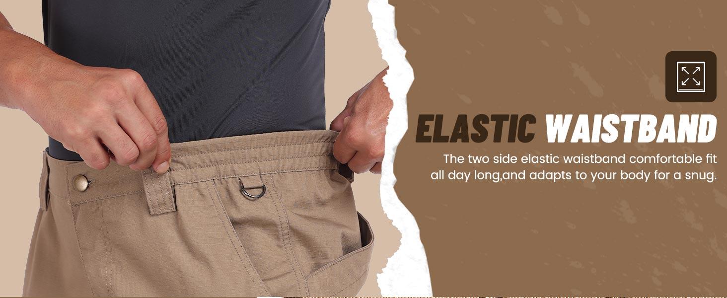 Mens Work Pants Ripstop Waterproof Cargo Pants for Men with 7 Pockets Tactical Hiking Pants