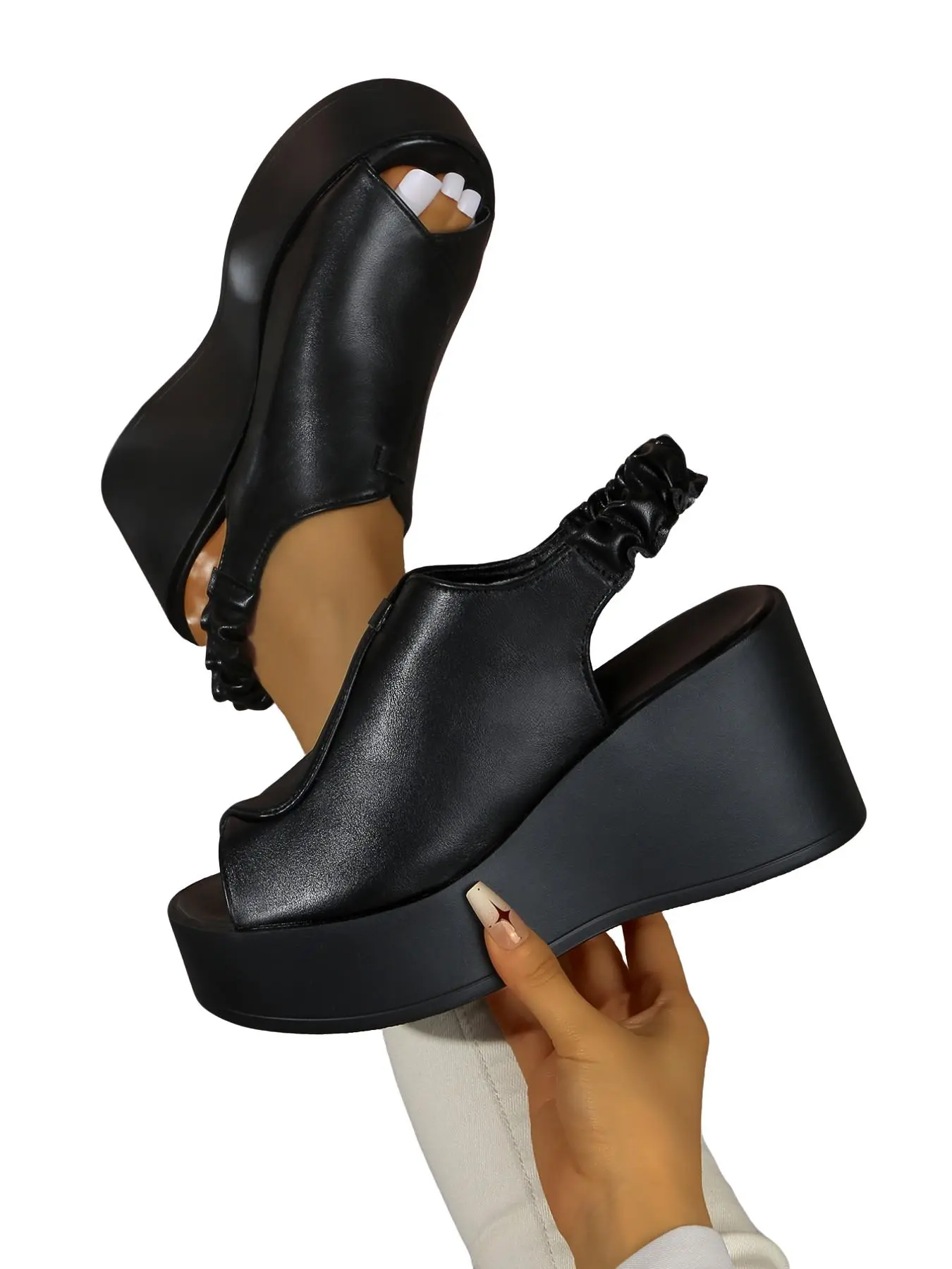 Women's Casual Slip-On Sandals, Lightweight Soft Sole, Comfortable All-Day Wear, Perfect for Daily Outing & Leisure Activities