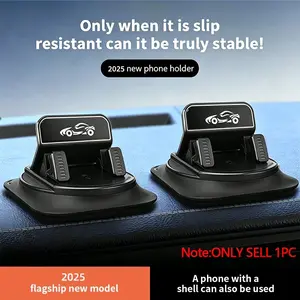 360 Degree Rotating Car Phone Holder, Durable Abs & Silicone Material, Non-Slip Design, Perfect for Car Office Home Use