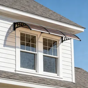 Outdoor Polycarbonate Door & Window Awning Canopy, 120"x38" Rain-Snow-UV Protection Cover for House Patio summerwins