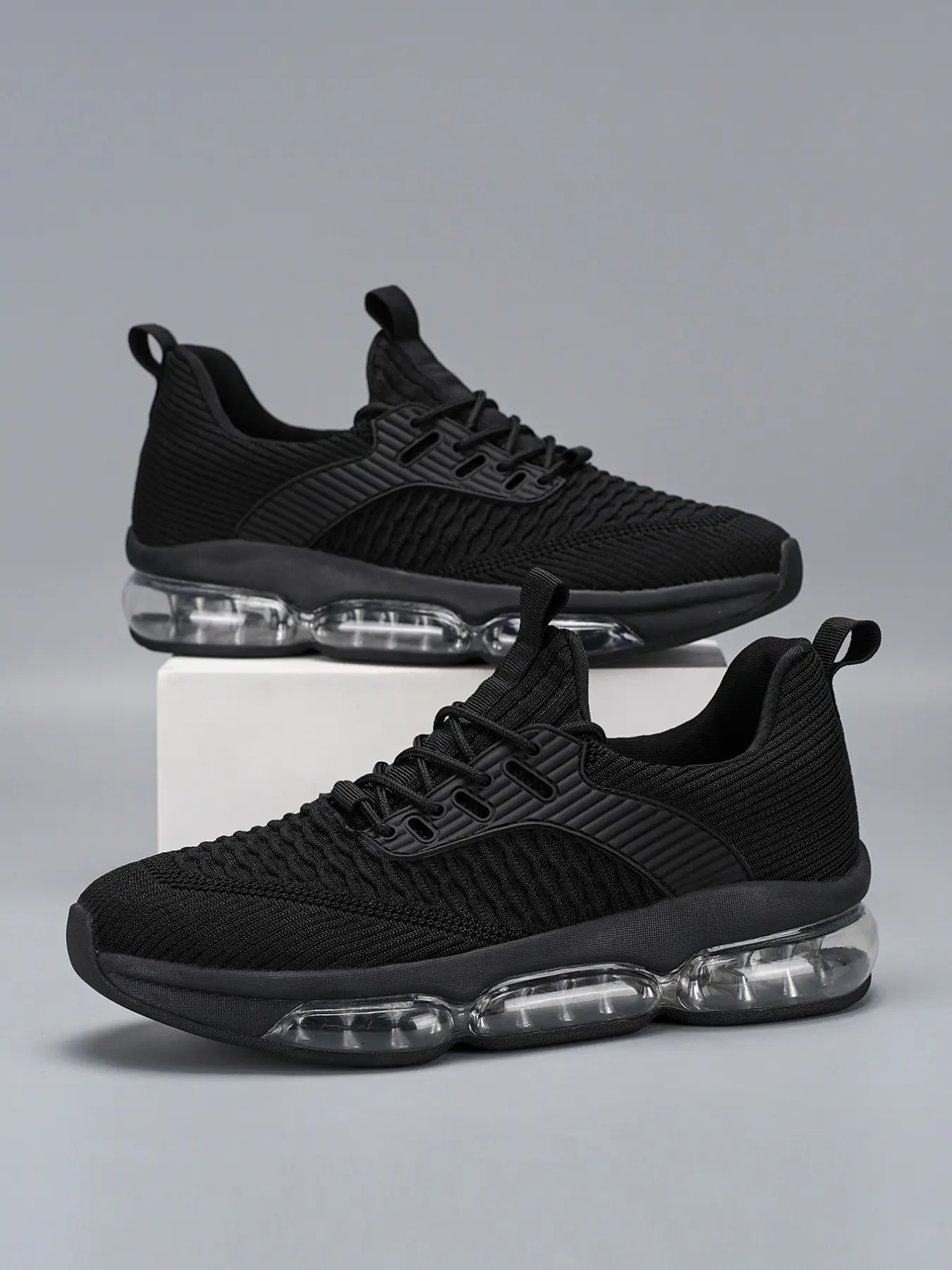 Men's Air Cushion Sports Shoes, Professional Shock Absorption, Comfortable Insole, Arch Support, Fashionable Running Shoes, Casual Athletic Shoes, Breathable Running Shoes, Fitness Running Shoes