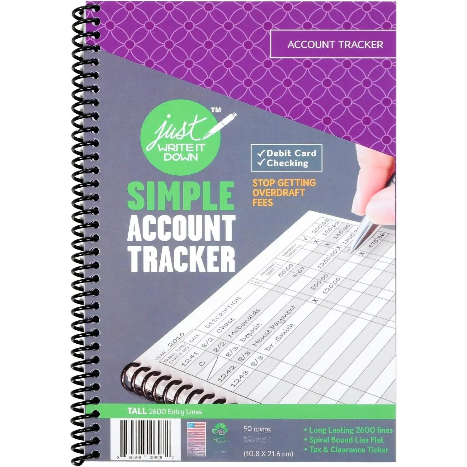 's  Check Book  & Debit Card  Notebook - Checking Account , Business ,  Log & Expense  - Standard Edition - 1 count,
