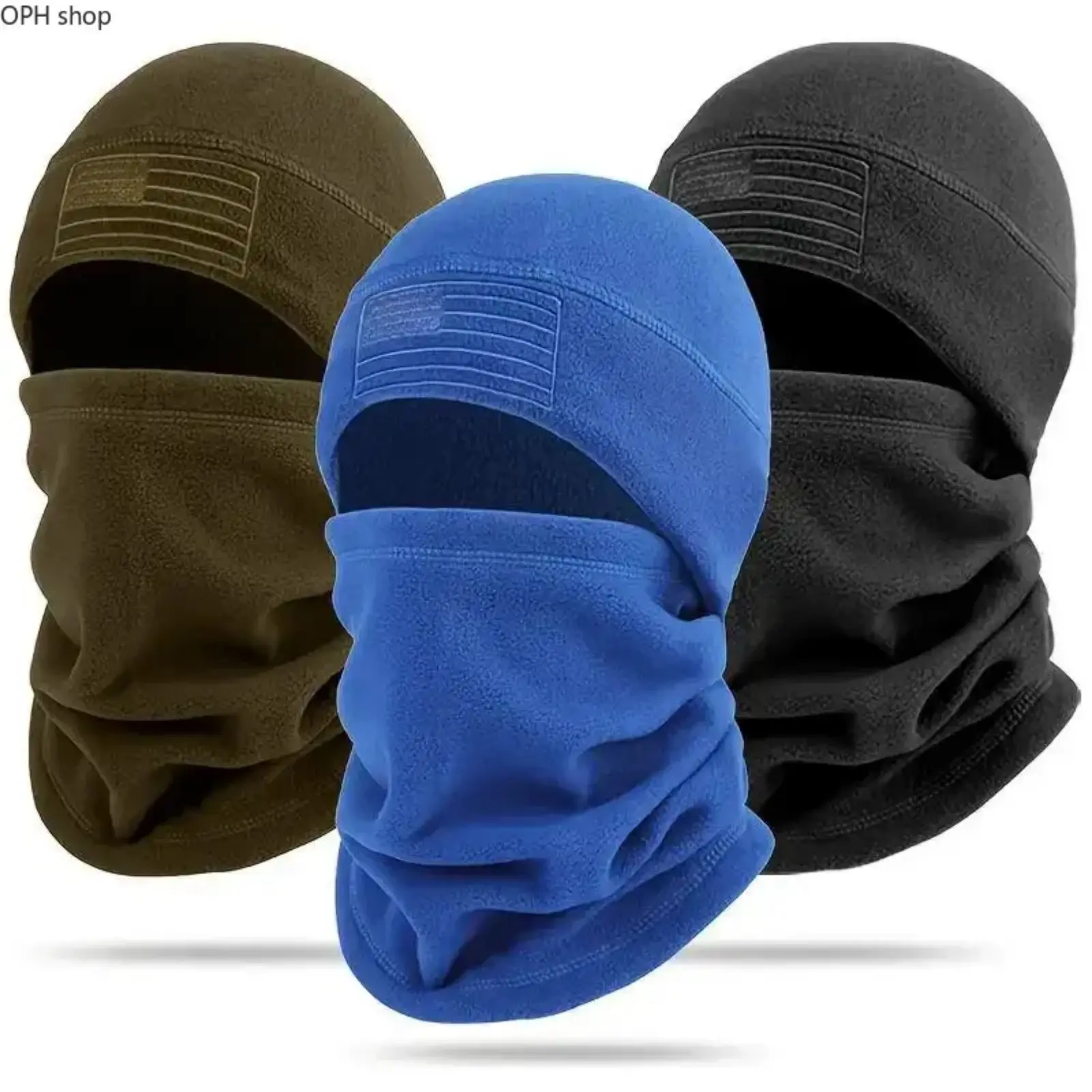 Men’s 2-Piece Knitted Ski Mask & Beanie Set - Winter Windproof Full-Face Thermal Neck Warmer Balaclava, Cold Weather Motorcycle Skiing Protective Gear (Multi-Color Options)