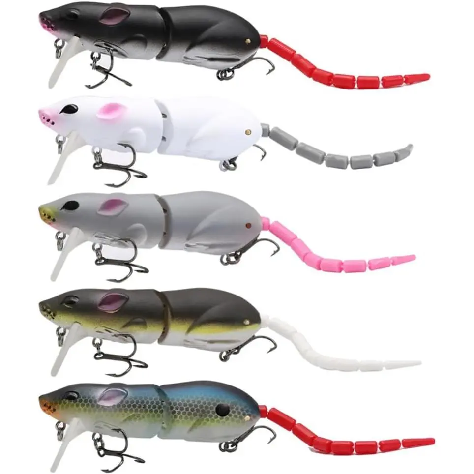 5 count  Fishing Lures with Treble Hooks, Multi Jointed Swimbaits, 15.5g/15.5cm Slow Sinking Minnow Artificial   for Freshwater Saltwater Bass 5 count