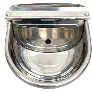 Automatic Animal Waterer Bowl, Upgraded Fully Polished Stainless Steel Farm Livestock Water Dispenser, for Sheep,Horse, Goat, Cattle,Hog and Dogs