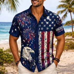 4th of July Hawaiian Shirt, Men Patriotic American Flag Shirt, Fireworks Eagle Shirt Independence Day Outfit, Summer Beach Shirt USA 1776 2026 #   TikTokMadeMeBuyIt #   TikTokShop #   USA 250 #   Independence Day