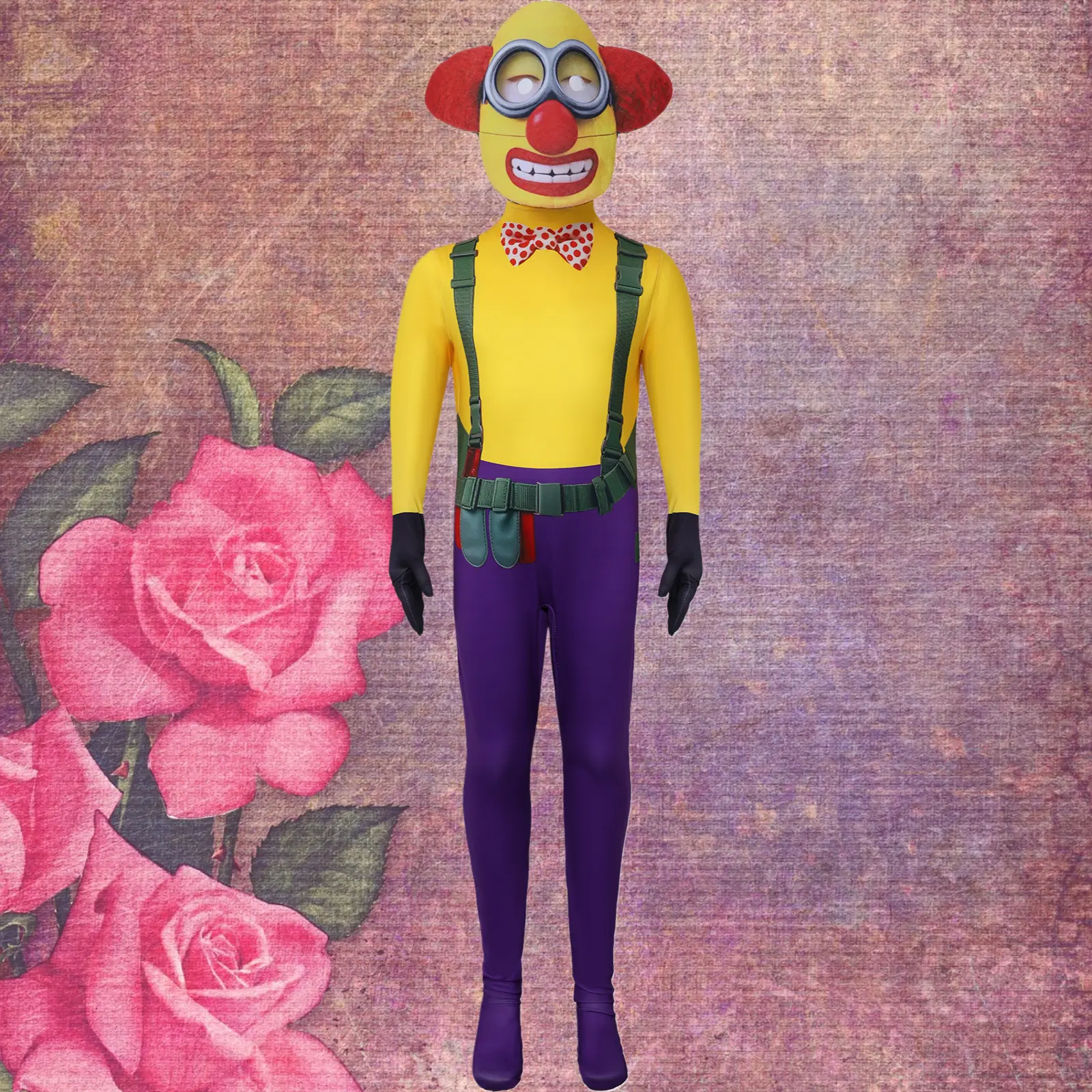 Minion & Monster Full Cover Jumpsuit Halloween Minion 3 Horror Clown Role Play Costume