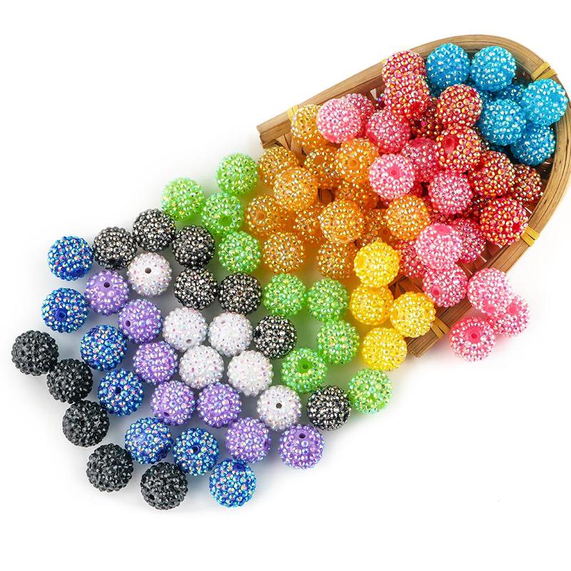 12/16/20mm Colorful Acrylic Beads Mix, 12pcs/set for Jewelry Making, DIY Accessories for Bracelet Necklace Earrings Pendant Beads Charms Accessories