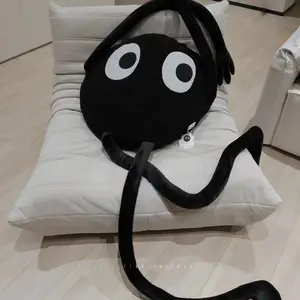 Huge Cute Black Briquettes Octopus Plush Toy Giant Stuffed Animal Doll Super Soft Hug Pillow Gift for Kids and Adults