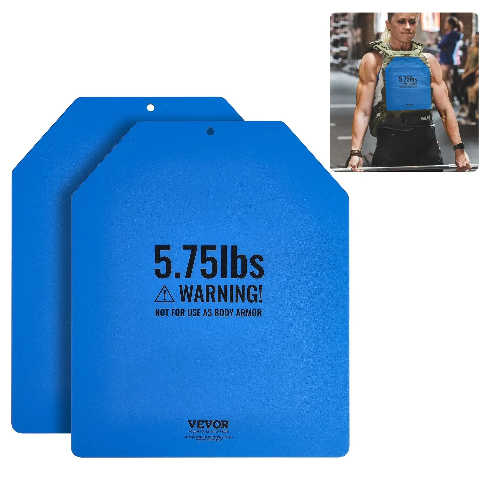 【DealsForYouDays】VEVOR Weight Vest Plates, 5.75 LB Pairs, Premium Steel Weighted plates, Contoured Ergonomic Fit - WODs, Additional Weight for Weight Vests, for Strength Training, Running, Fitness, Heavy Workouts