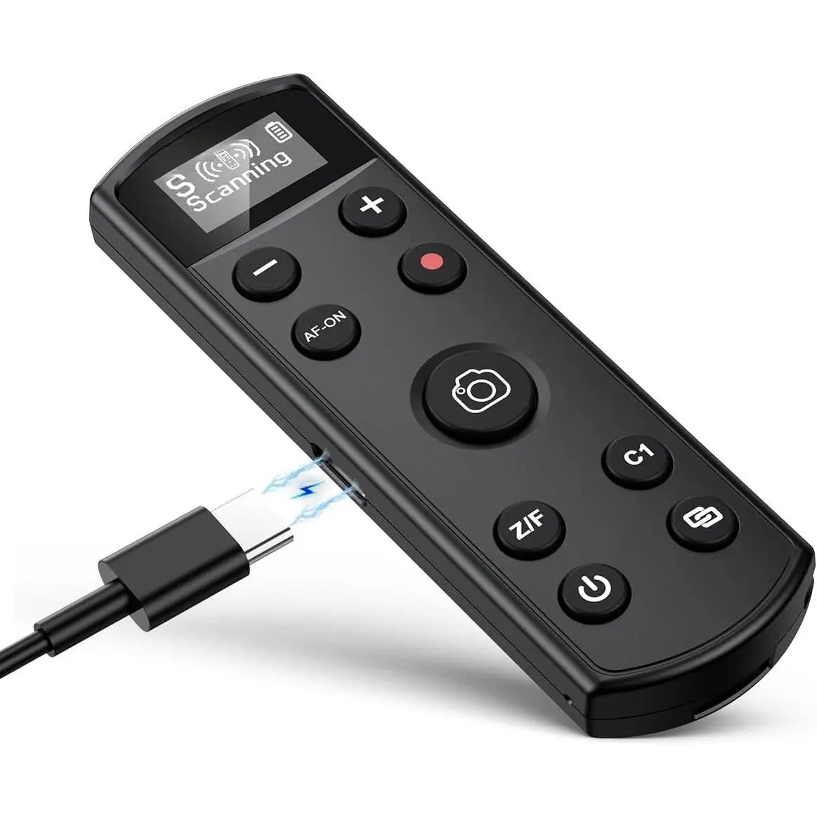 Camera Remote Control - Rechargeable Shutter Release with OLED Display, USB-C, Long Exp. Function, Manufacturer Warranty (Single Unit) for ZV-E10, FX3, a6100, a6400, a6600, a7 III, a7R III, DSC-RX100 VII, ZV-1; Replaces RMT-P1BT, Accessories, Synthetic, M