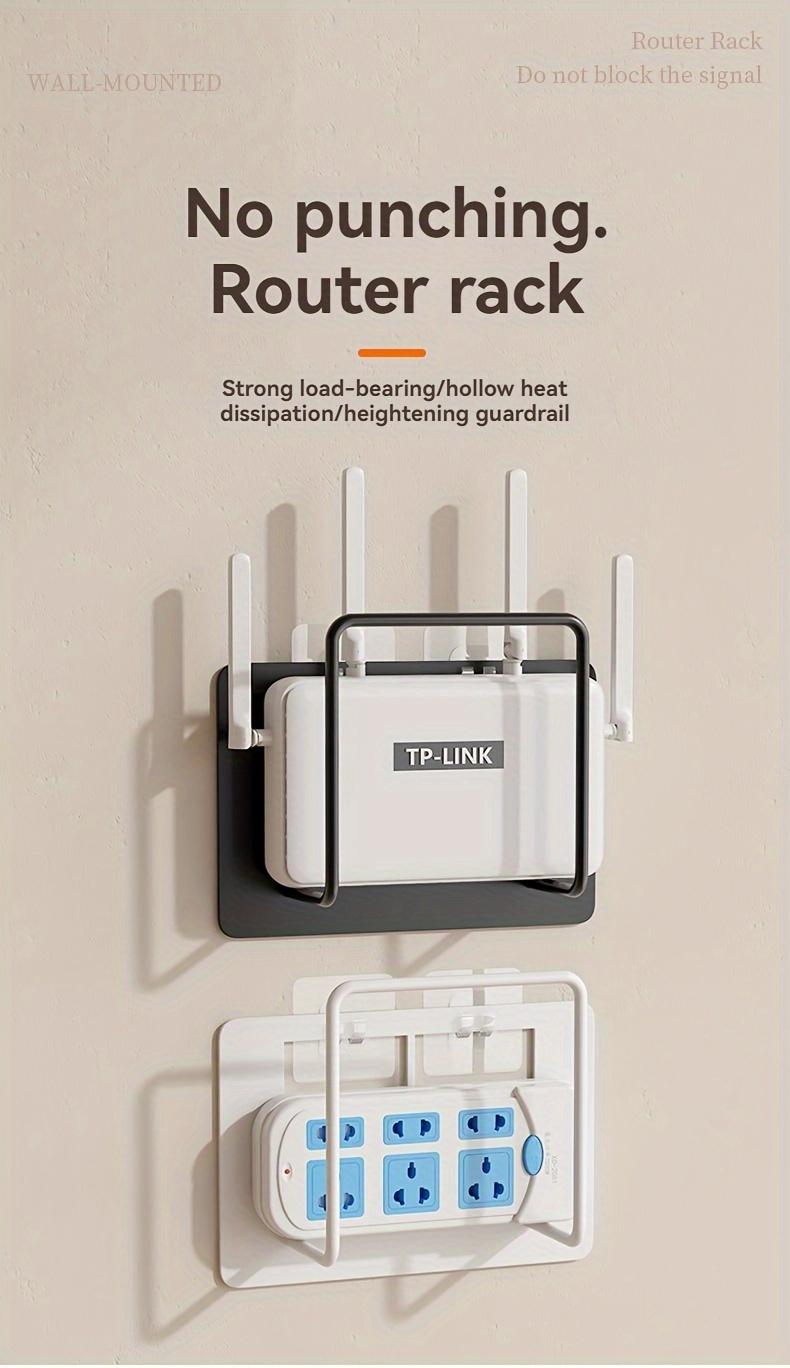 1 Pack No Drilling Router Wall Mount Bracket Multi Functional Shelf for Set Top Box WiFi Router Living Room Home Storage Organizer