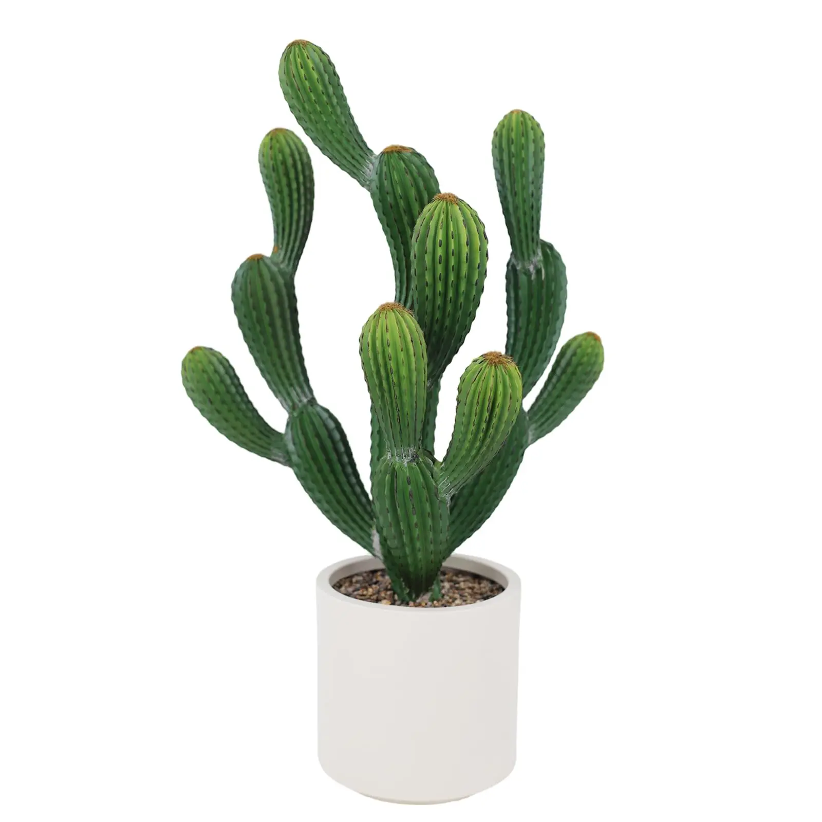 Garvee Artificial Cactus 47*41*82CM - Artificial Plant Cactus with Stone and Needle Leaves - Desert Cacti in Pot - Succulents Made of Plastic Plants for Office Living Room Home Decoration