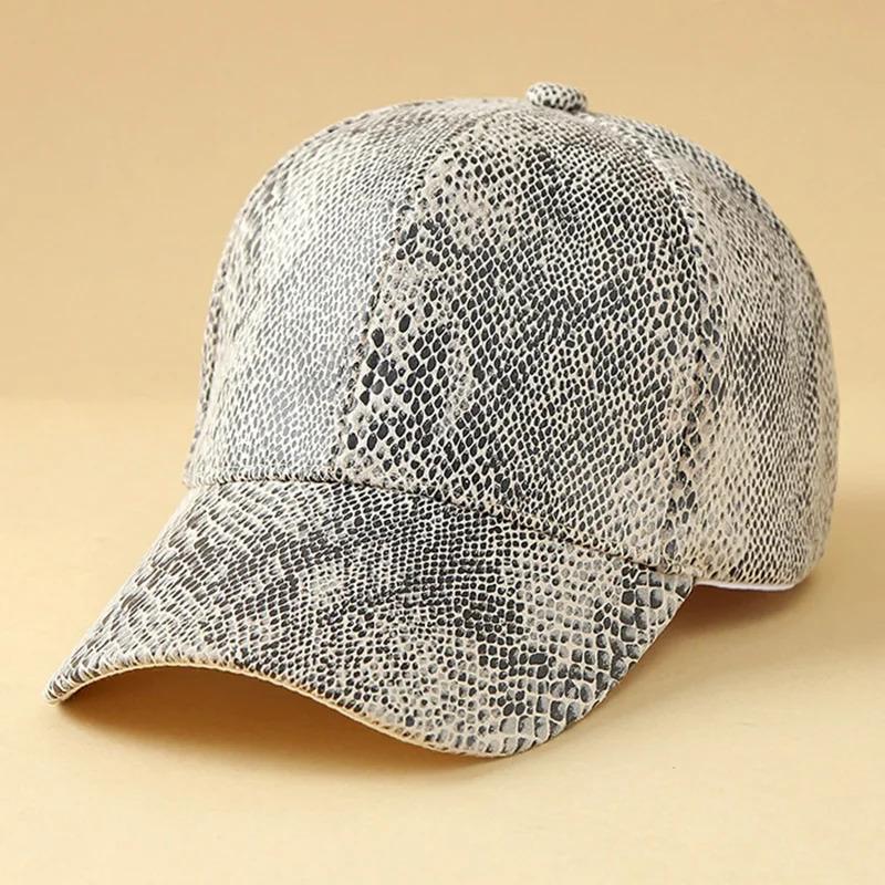 Men's High Quality Leather Baseball Cap with Adjustable Snap Closure Outdoor Activities, Adjustable Baseball Cap