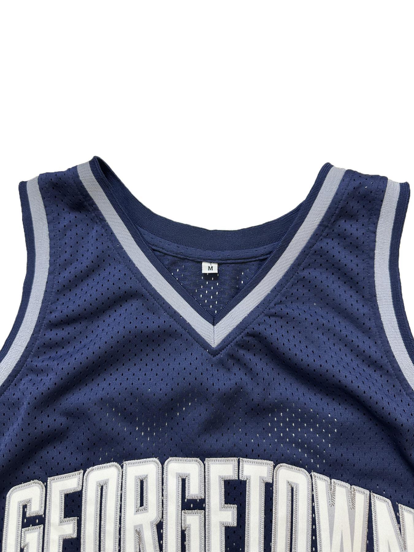 Men's Letter & Number Embroidery Contrast Binding Sports Vintage Basketball Jersey, Loose Casual Breathable Sleeveless V Neck Professional Sports Basketball Top, Summer Sports Clothing for Men, Breathable Athletic Top, Stylish Jersey