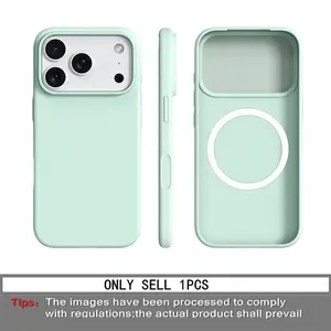 BASE MORE COVER ultra-thin magnetic liquid silicone iPhone case for Apple mobile phones, Soft touch feel, soft edge wrapping, matte soft shell case, Protective, Skin-friendly, Shockproof, Suitable for Apple iPhone 17 Pro Max/16/15, Accessories