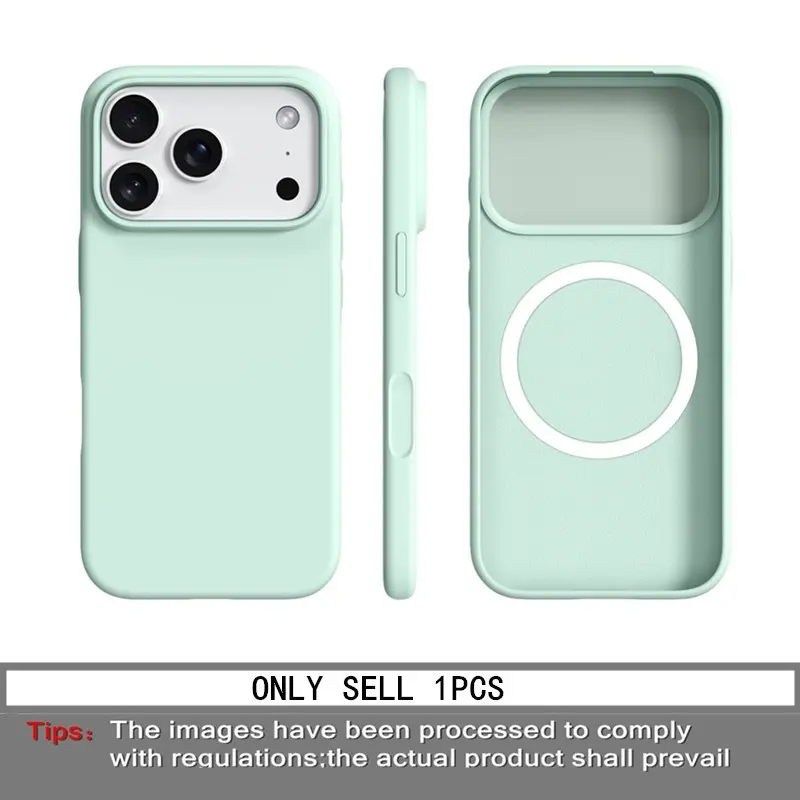 BASE MORE COVER ultra-thin magnetic wireless liquid silicone iPhone case, Protective smartphone cover, Soft touch feel, soft edge wrapping, matte soft shell case, Skin-friendly, Shockproof, Suitable for Apple iPhone 17 Pro Max/16/15
