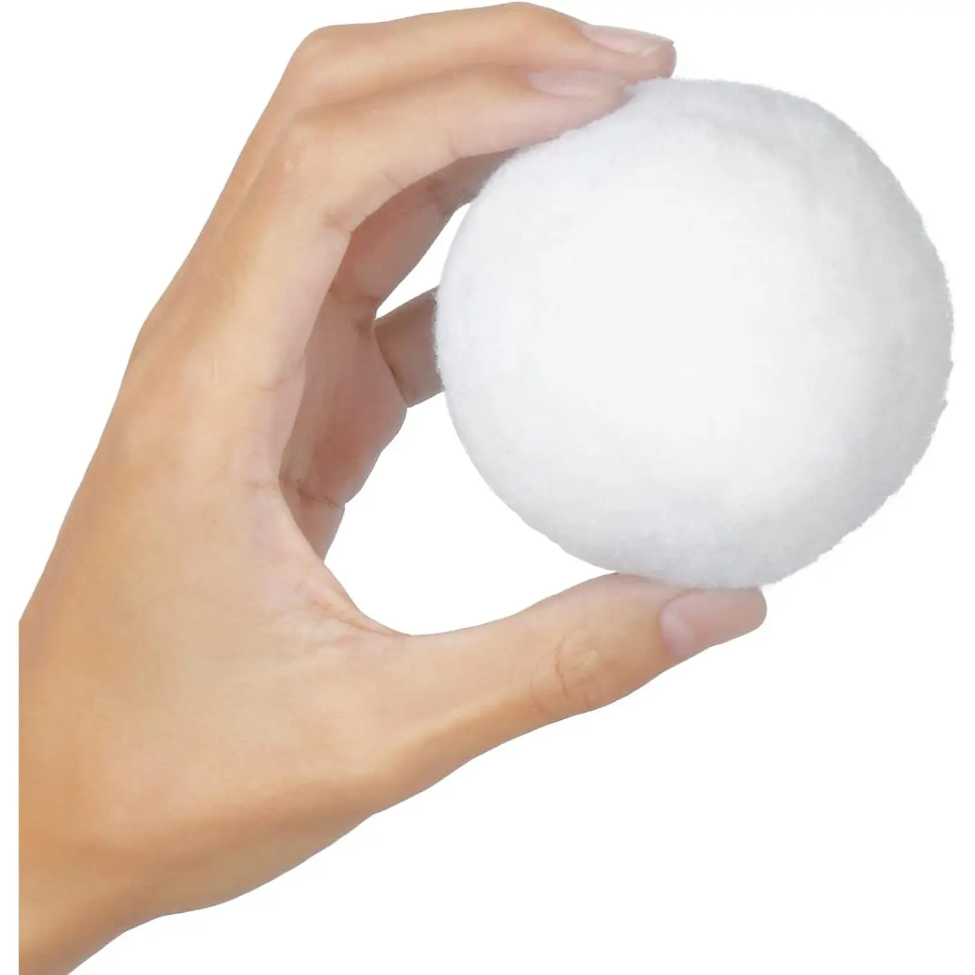 12 Pack Snow Toy Balls for Fights Indoor Soft Plush Fake Snow Balls Kids Toys Artificial Cotton White Snow Ball Supplies for Parent Child and Decorations for Christmas Tree (7.5 CM/2.95 IN)