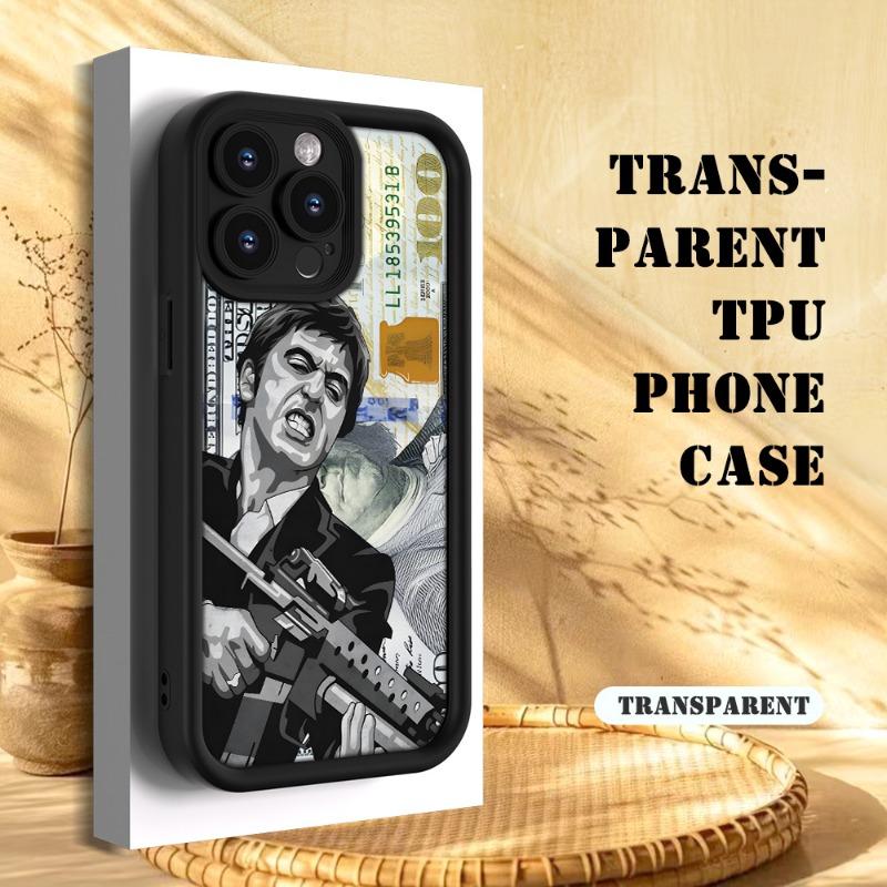 Creative Scar Face Painted Pattern Case for iPhone 17 Pro Max Plus Air/ 16 15 14 Pro Max 13 12 11 XR XS Plus Shockproof Drop Protection Rugged Durable Silicone Cover iphone  15  pro  max  case