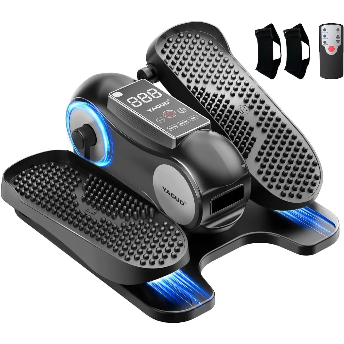 Under Desk Elliptical Machine, Elliptical Leg Exerciser as Seen on TV| Portable Quiet Electric Seated Pedal, 12 Adjustable Speed, Manual & Auto Mode, Remote Control, Gift for Senior Women & Men