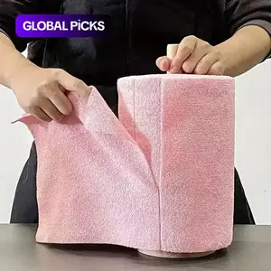 Reusable Microfiber Cleaning Cloth Roll, 196.85-inch Long Wipe, Kitchen Towel Replacement, Multipurpose Cleaning Cloths, Durable Cleaning Supplies, Multi-Purpose Cleaner for Home Use