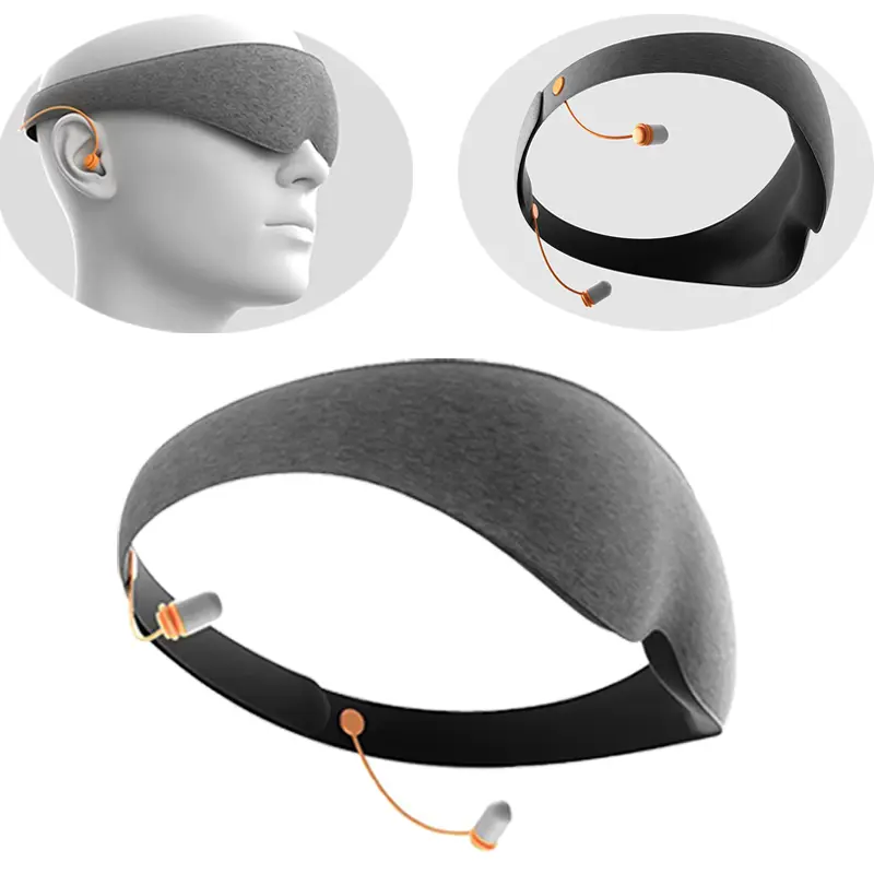Detachable 3D Sleep Eye Mask And Earplug Integrated, A Must-Have Sleep Aid With Adjustable Soft Eye Protection, Light Blocking, Noise Reduction, And Effective Sound Insulation And Treatment For Insomnia.Suitable For Travel, Camping, Gift Giving.