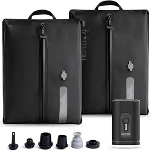Travel Vacuum Sealed Bag with Rechargeable Pump, Soft Breathable Storage Bag, Durable Anti-Tear, Ideal for Clothes and Seasonal Items