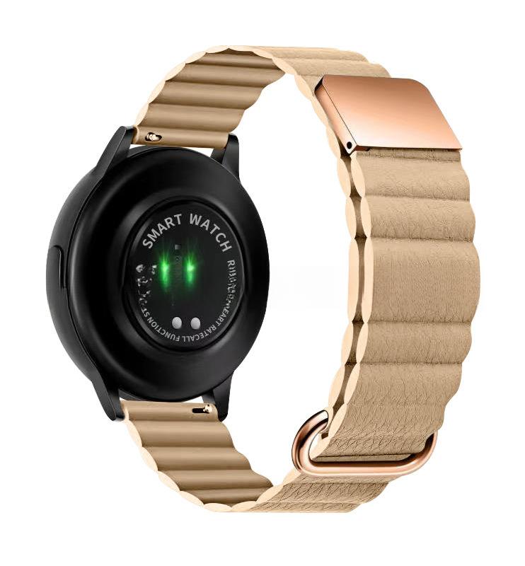 Suitable for Samsung watch Galaxy watch45 genuine leather magnetic buckle Huawei FIT3/GT3 watch strap